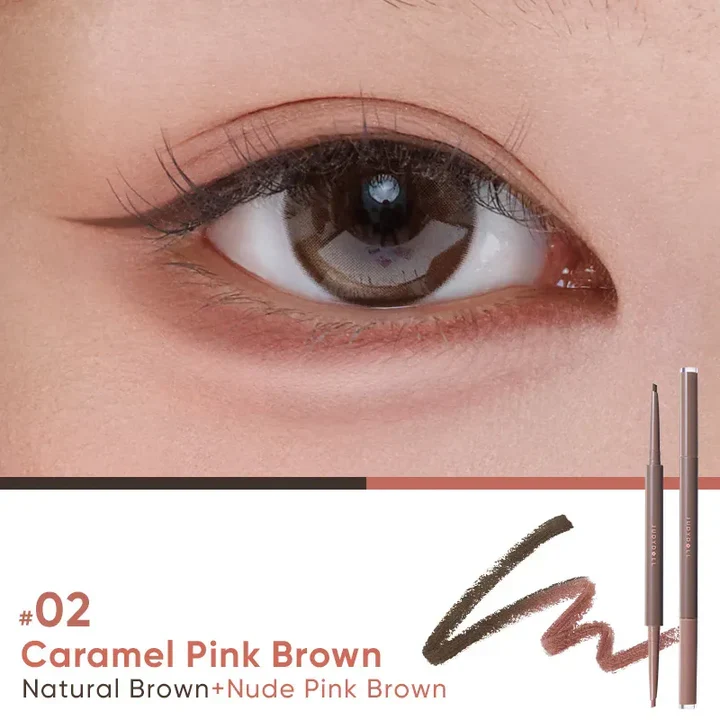[Self-operated] Judydoll Dual-Color Eyeliner Gel Pencil #02 Caramel Pink Brown Natural Brown + Nude Pink Brown Long-lasting, Smudge-proof Eyeshadow Pencil to Enlarge Eye Corner