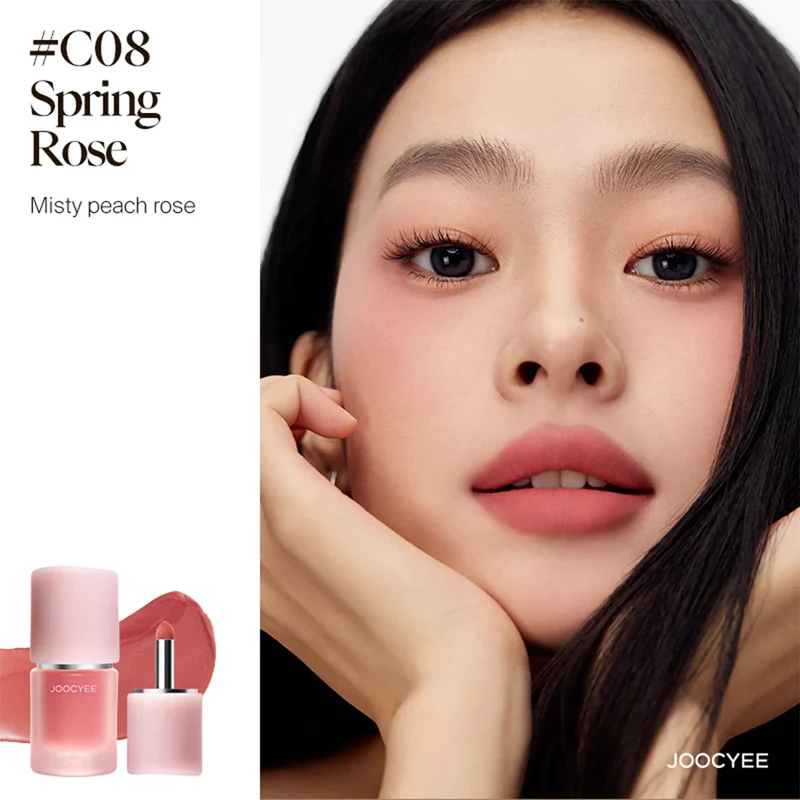 [Self-operated] Joocyee Yeast Color Velvet Matte Eye, Lip & Cheek Multi-use Cream #C08 Spring Wild Rose Peach Rose Lipstick Lip Gloss Lip Mud Nude Lipstick