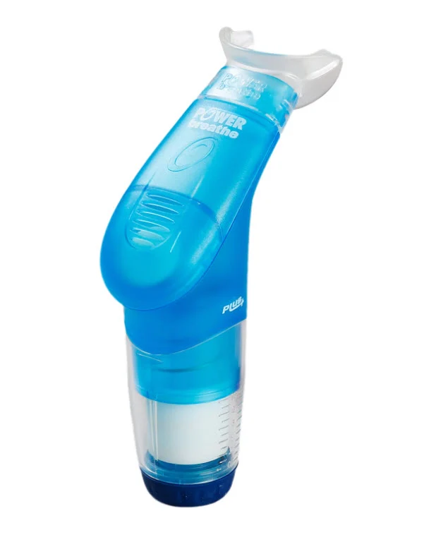 POWERbreathe Atemtrainer Plus, blau, Widerstand mittel