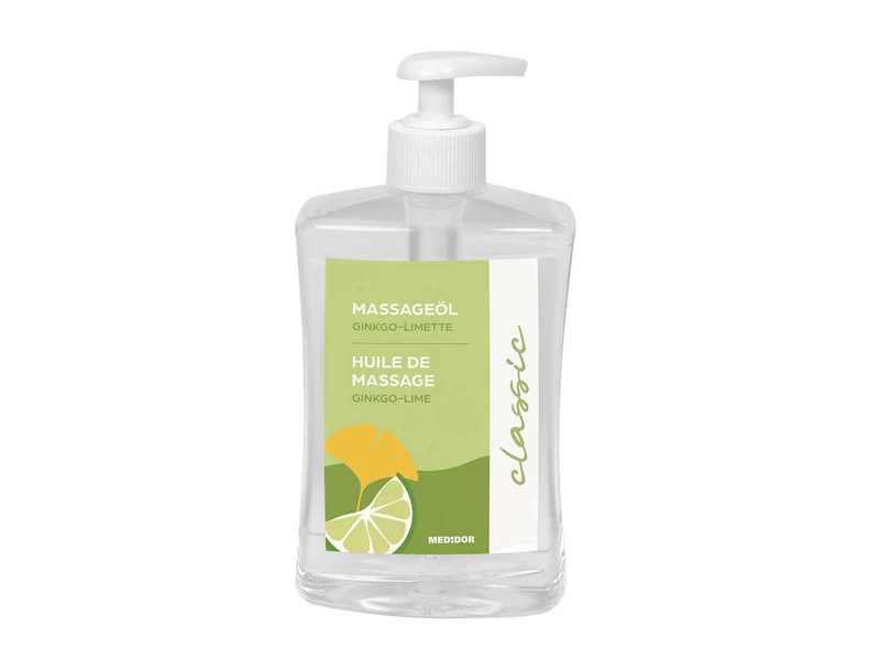 MEDiDOR Massageöl Ginkgo-Limette Classic, 500ml mit Dosierspender