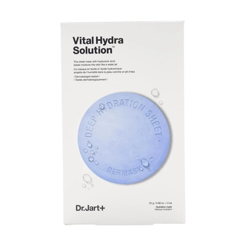 [Self-operated] DR.JART+ Dr.Jart+ Blue Pill Aqua Vitality Moisturizing Mask (5 sheets) for deep hydration that reaches the skin's base.