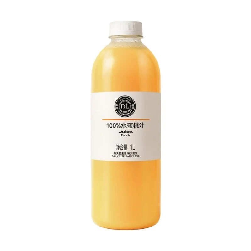 [Self-operated] China DL Pang Donglai 100% Peach Juice 1L - Clean Ingredients, 0 Sugar, 0 Additives - Popular Fruit and Vegetable Juice