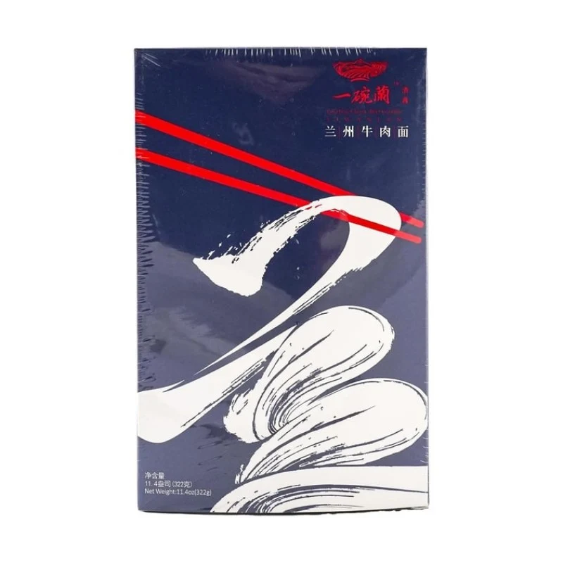 [Self-operated] Lanzhou Ramen Instant Beef Flavored Noodles, Semi-Dried Fresh Noodles, Serves 2, 322g. Authentic Lanzhou Flavor Ramen, Instant Noodles, Fast Food, Late Night Snack
