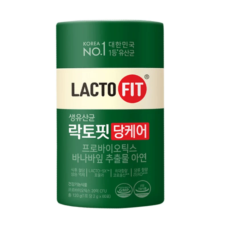 [Self-operated] Korean LACTO-FIT Chung Kun Tang Little Korean People's Probiotic Gut Health Reduced Sugar Version 2g*60 sachets 120g Inhibits Postprandial Glycemic Control Bacteria