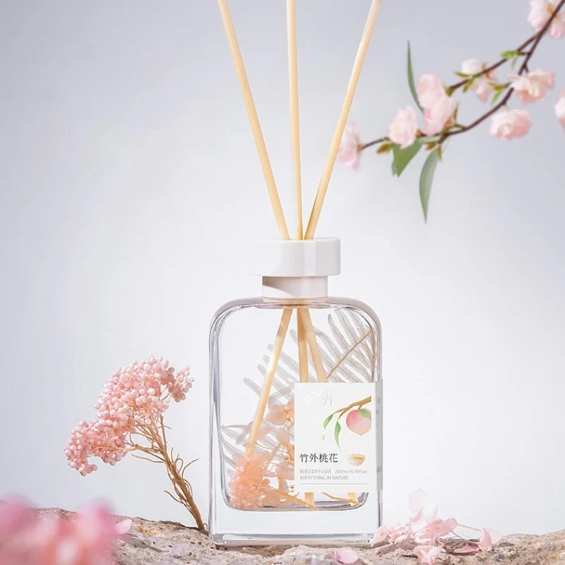 [Self-operated] Song Chao Natural All Things Series Flameless Aromatherapy Upgrade Bamboo and Peach Blossom 200ml Air Freshener Balm Essential Oil Fragrance Flameless Aromatherapy Indoor Diffuser Air Freshener Aroma Stick
