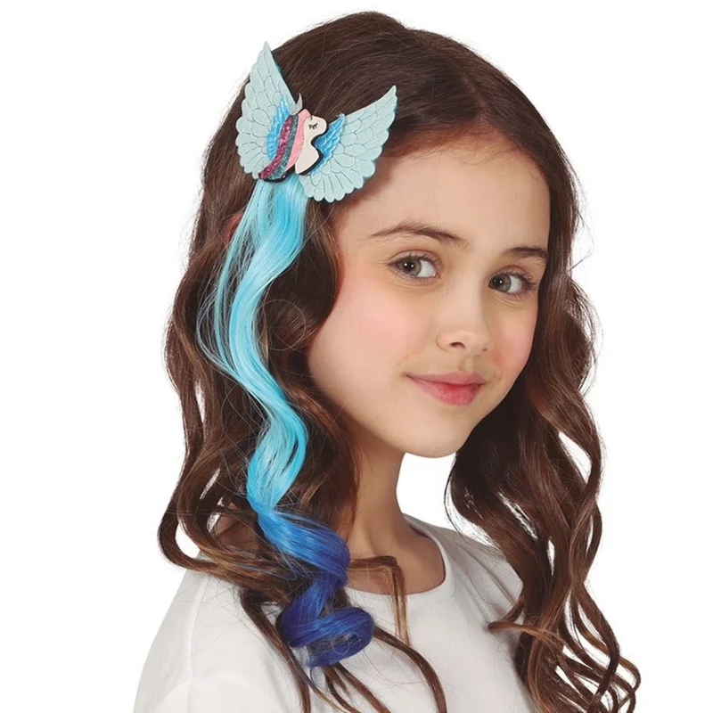 Einhorn Blaue Strähne