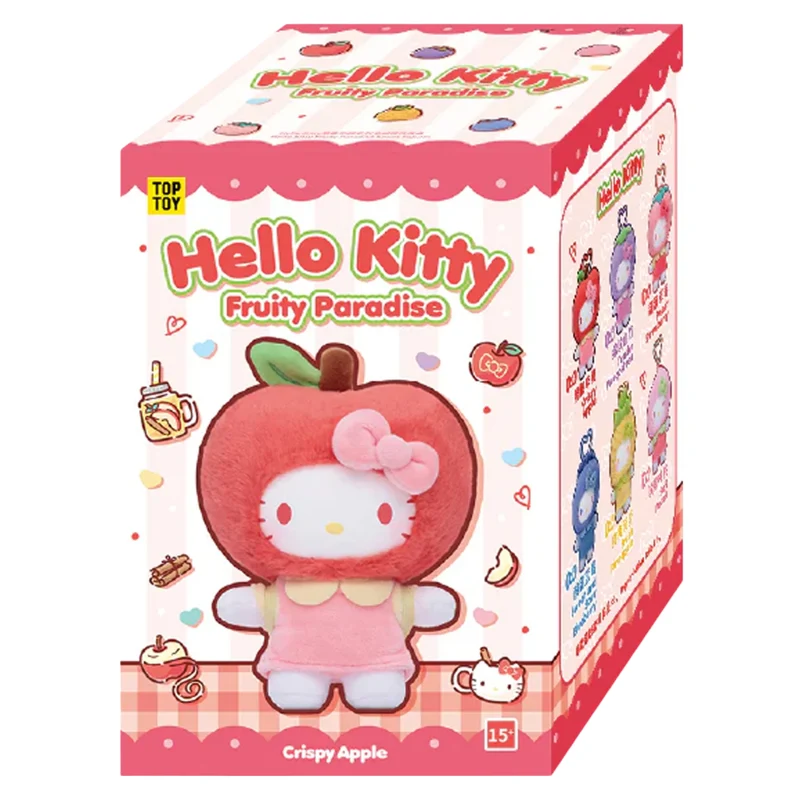 [Self-operated] China TOP TOY Sanrio Hello Kitty Fruitland Series Plush Keychain Blind Box (1 piece, random shipping) Hello Kitty Blind Box Birthday Gift Plush Toy