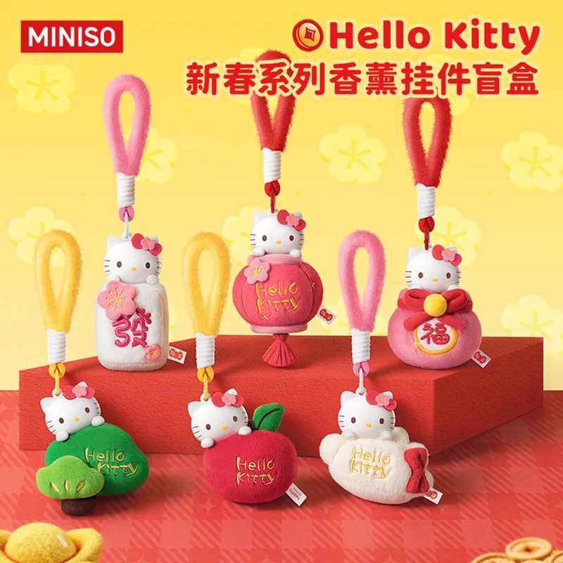 [Self-operated] MINISO China - Hello Kitty New Year Series Aromatherapy Pendant Blind Box (1 box, random shipping) - Creative and Cute Pendant for Car Air Freshener