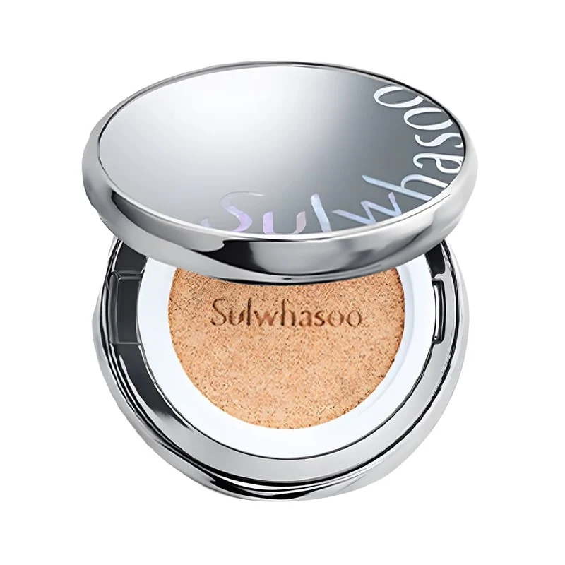 [Self-operated] SULWHASOO Perfecting Cushion Foundation (Flawless Version) #21N1 Natural Beige SPF50 PA+++ 30g 15gx2 New Magic Mirror Cushion BB Cream, 24-hour wear, conceals imperfections, doesn't darken, anti-wrinkle, fades dark spots, soft glow and brightens skin.