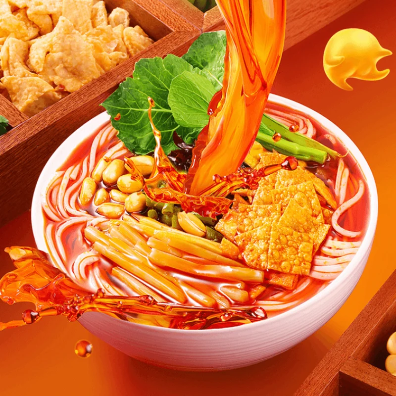 [Self-operated] China's Stinky Treasure Liuzhou River Snail Rice Noodle Soup, Spicy and Thickened, 350g (2 packs) Spicy and Delicious Liuzhou Specialty Rice Noodles, Satisfying Cravings, Instant Snack/Late Night Snack