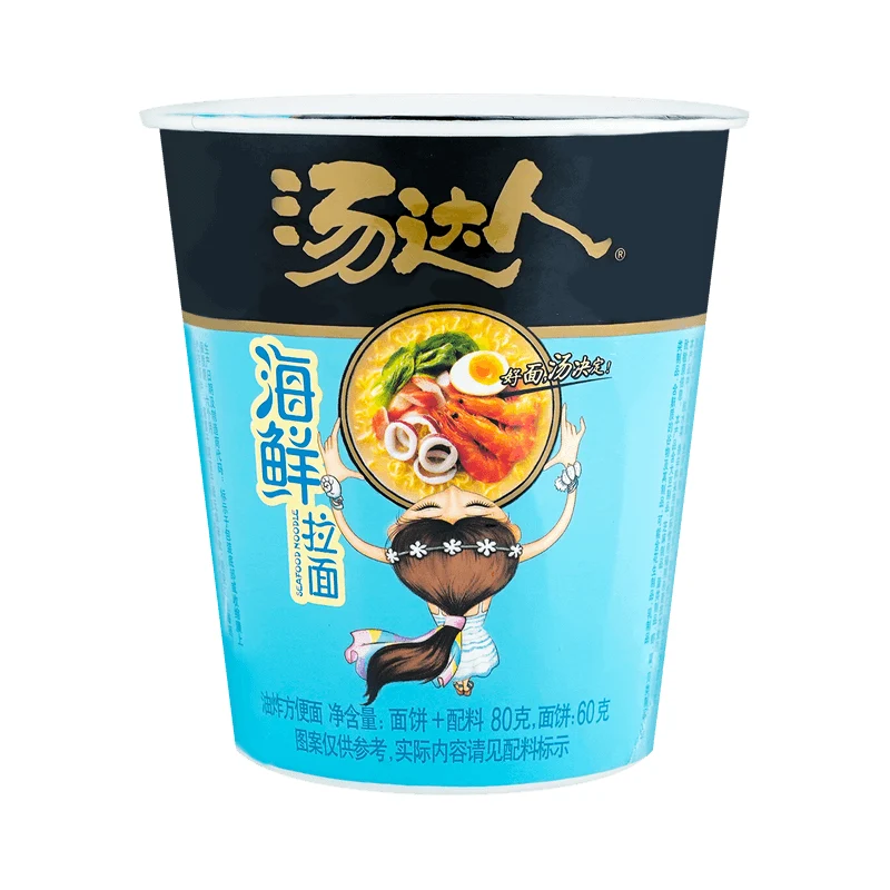 [Self-operated] Taiwan UNIF Master Kong Seafood Ramen Cup Pack 80g, Instant Seafood Noodles, Lazy Person's Quick and Convenient Non-Fried Popular Snack