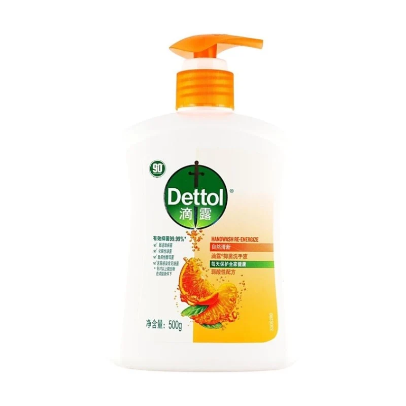 [Self-operated] DETTOL Antibacterial Hand Wash (UK) 500g, Moisturizing and Protective, Naturally Fresh and Gentle, 99.99% Antibacterial.
