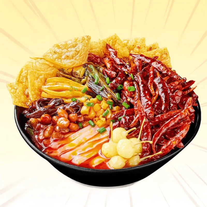 [Self-operated] China HUMAN HAPPY Devilishly Spicy Snail Rice Noodles 400g, 1-minute quick-cooking wide rice noodles, super satisfying, 9 packets of seasoning, extra spicy challenge, Liuzhou specialty, delicious rice noodles, instant snack, late-night snack