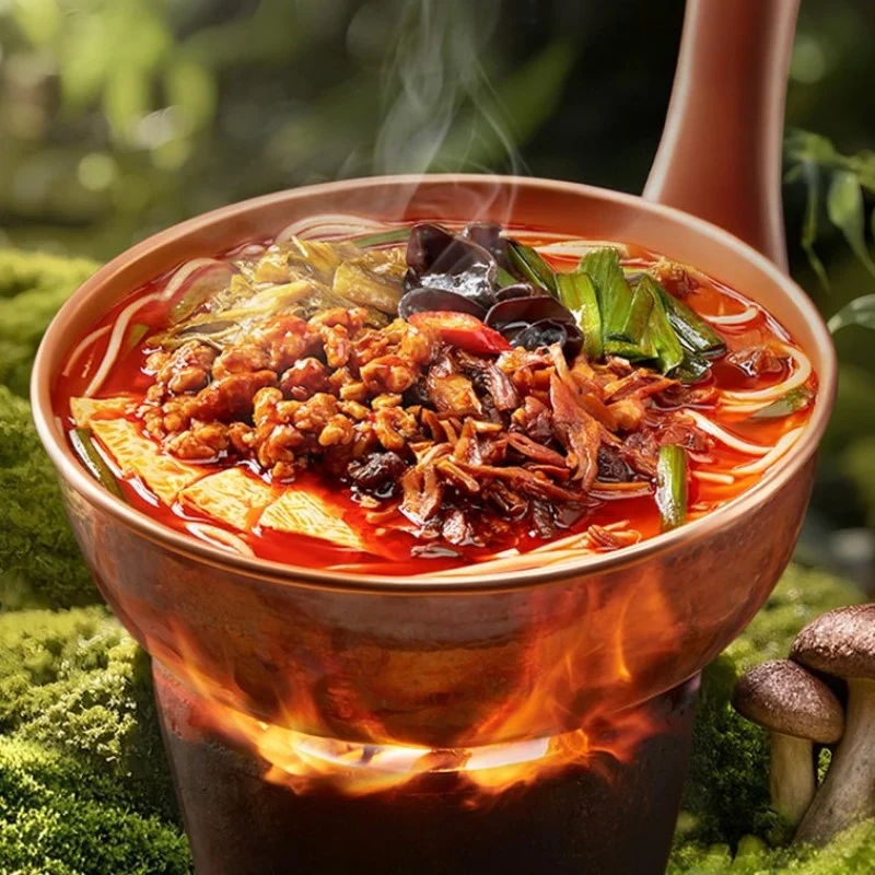 [Self-operated] Man Xiaobao Yunnan-style Small Pot Rice Noodles, Authentic Rice Noodles, Instant Food, 287.4g, Spicy and Sour, Instant Food, Spicy and Sour Rice Noodles, Ramen, Thick Soup, Instant Noodles, Late Night Snack