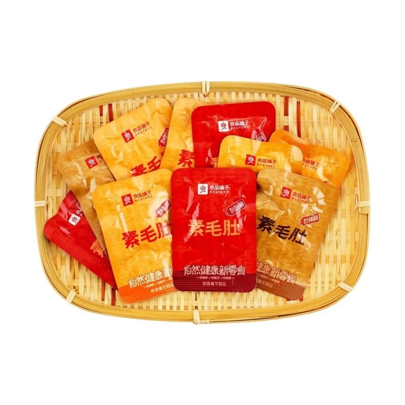 [Self-operated] BESTORE China Hot Pot Vegetarian Tripe Assorted Pack (Guizhou Sour Soup Flavor + Old Beijing Sesame Sauce Flavor + Sichuan Hot Pot Flavor) 340g High Dietary Fiber Tripe Snack