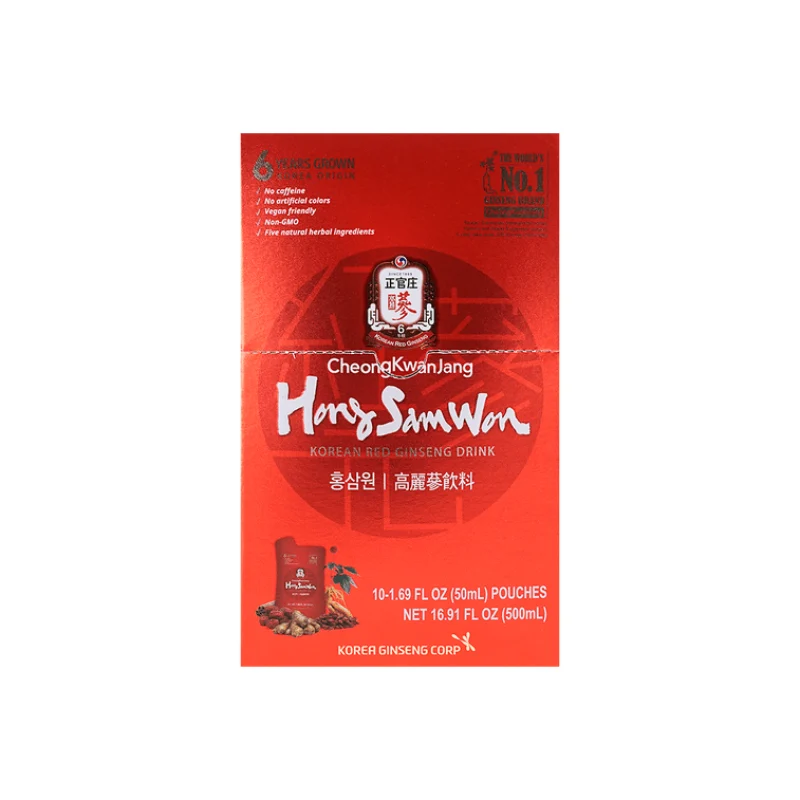 [Self-operated] Korean JUNGKWANJANG 6-Year-Old Korean Ginseng Nourishing and Beautifying Drink, a must-have for office workers to replenish Qi and blood, 50ml*10 sachets