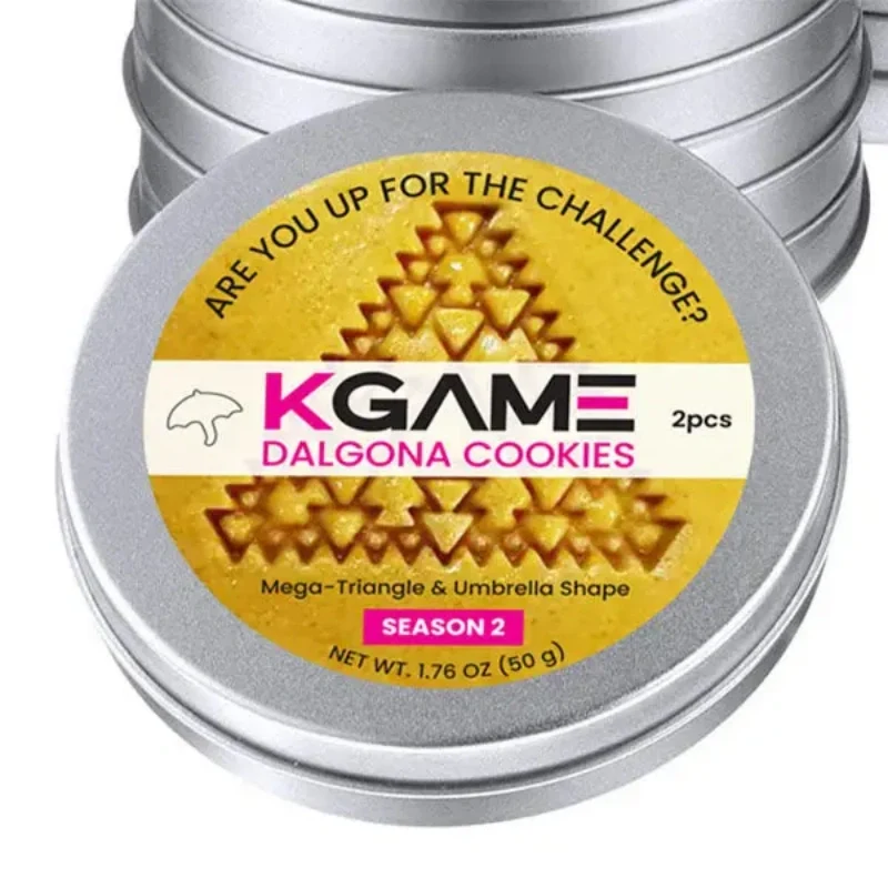[Self-operated] KGAME Dalgona Squid Game 2-pack Cookie Tin Box - Popular Giant Triangular Umbrella Season 2 PDQ