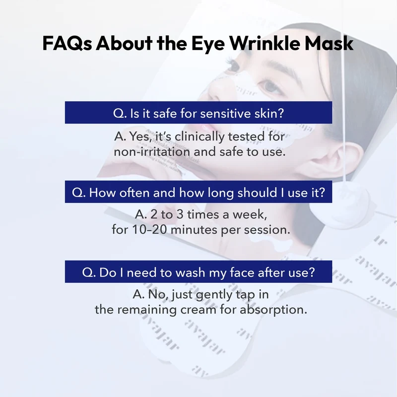 [Self-operated] Korean AVAJAR Beauty Eye Revitalizing Anti-Wrinkle Repairing Eye Mask (5 pieces) - Firming, Lifting, Moisturizing, and Hydrating