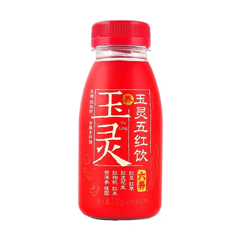 [Self-operated] China Six Nourishing Jade Spirit Five Red Drink Grain Beverage 230g Nutritious Five Red Ingredients, Low Sugar, Low Fat, Low Calorie Chinese Health Drink