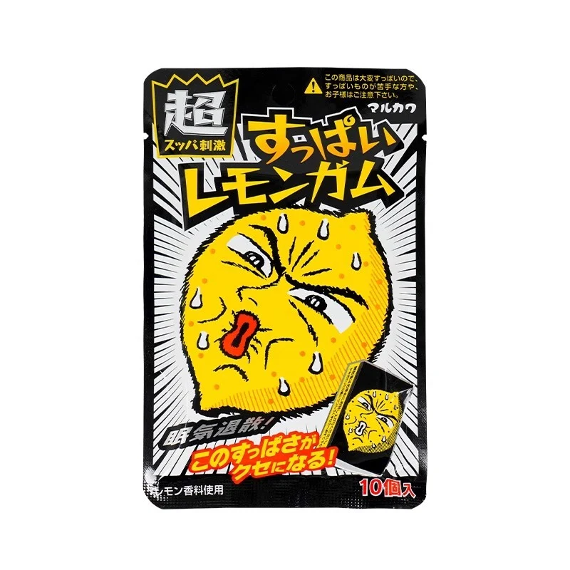 [Self-operated] MARUKAWA Lemon Flavored Chewing Gum (10 pieces, 41.5g) - A casual snack with a super sour and refreshing taste.