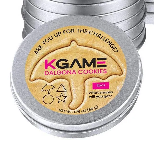 [Self-operated] KGAME Dalgona Squid Game 2-pack Cookies in Tin Box - Popular Season 1