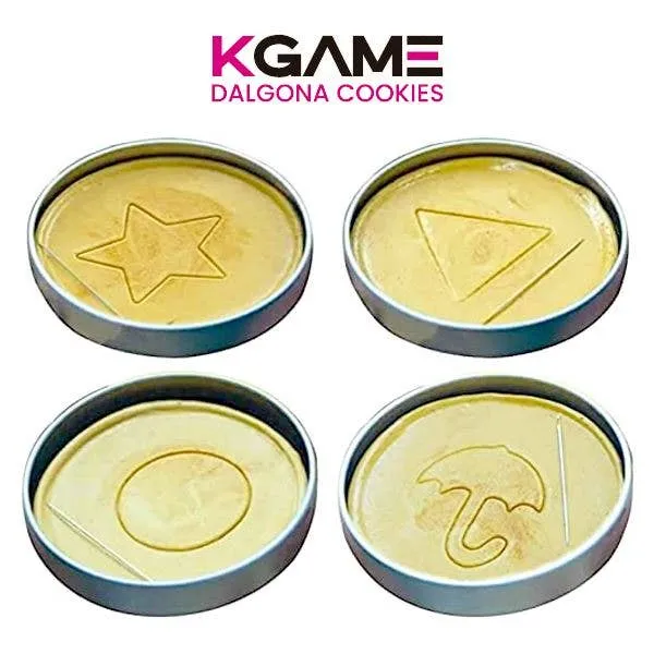 [Self-operated] KGAME Dalgona Squid Game 2-pack Cookies in Tin Box - Popular Season 1
