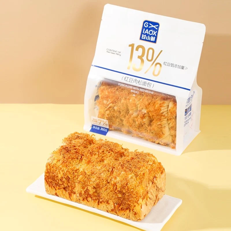 [Self-operated] Gansu Xiaoxian Red Bean and Pork Floss Bread Toast 350g, Soft Sandwich Bread, Nutritious Breakfast Snack, Casual Snack