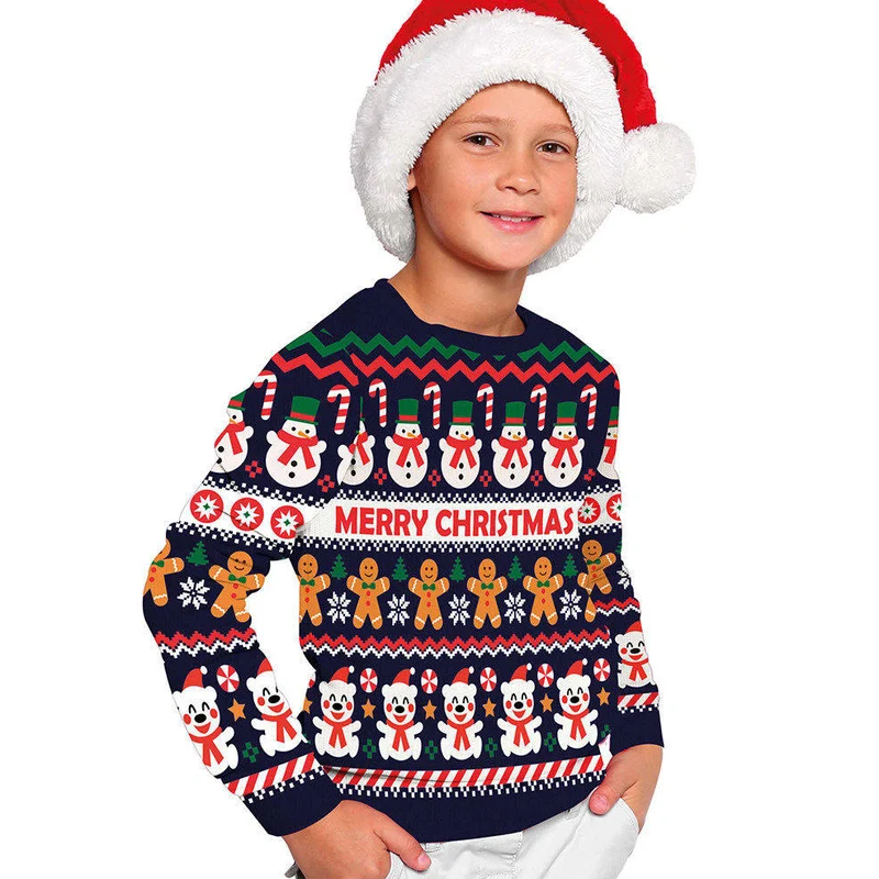 Weihnachtspullover Schnee für Kinder