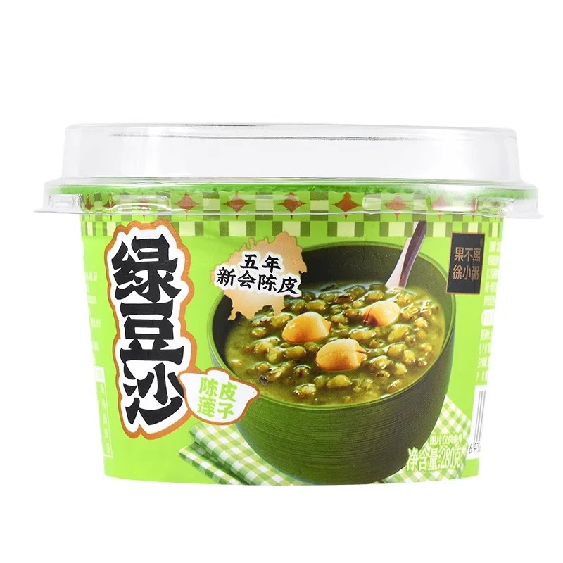 [Self-operated] Chinese Fruits Without Tangerine Peel, Lotus Seeds, and Mung Bean Soup 280g - Ready-to-eat Dessert, Meal Replacement Porridge, Breakfast, Quick-cooking, Nutritious and Absorbable