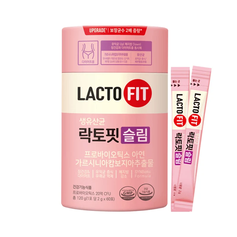 [Self-operated] Korean LACTO-FIT Chung Kun Tang Probiotic Slimming & Light Body 60 sachets 120g Weight Management, Promoting Satiety, Fat Inhibition