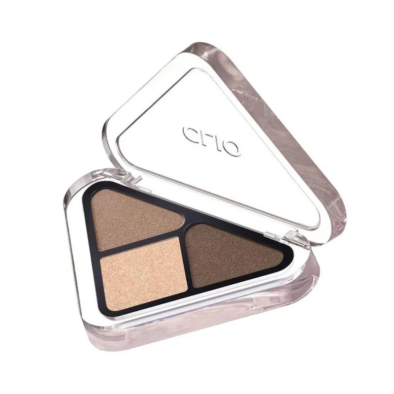 [Self-operated] Korean CLUB CLIO Radiant Three-Color Eyeshadow Palette 1.5g #01 Portable Beige Coconut Latte, Versatile Milk Brown, Everyday Pocket Mini Triangle Palette, Contouring, Eye Enhancement, Easy to Apply, Natural, Three-Dimensional, Brightens Skin Tone