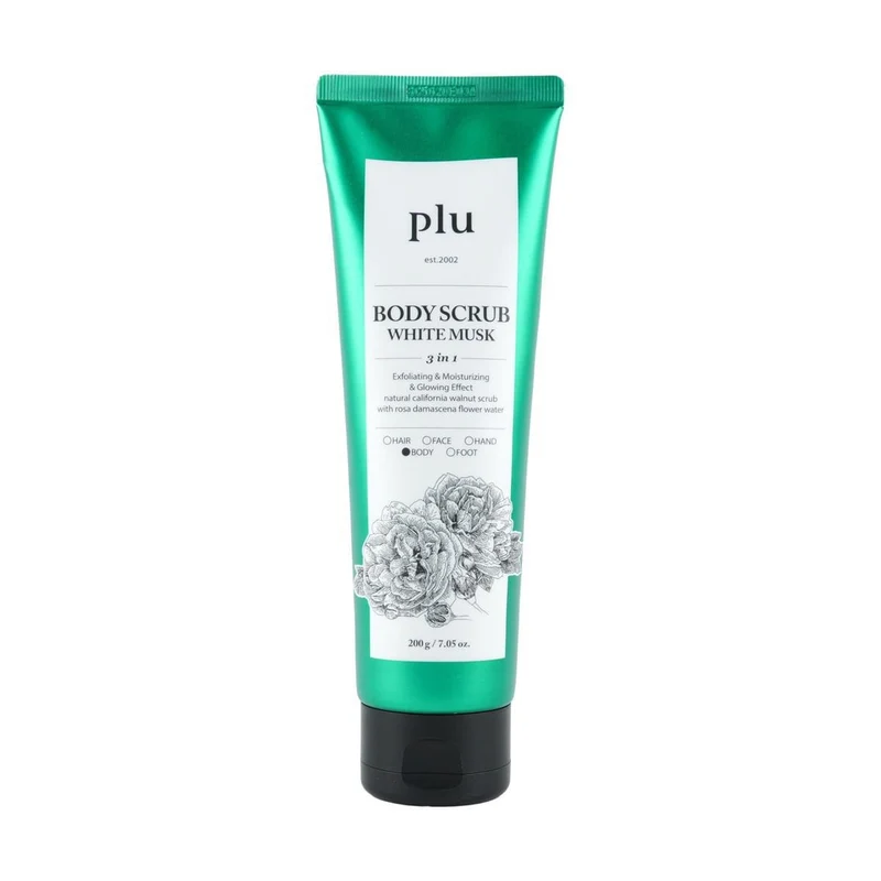 [Self-operated] Korean PLU Classic Body Scrub #White Musk 200g - Removes dead skin, moisturizes, nourishes, softens and smooths, improves keratosis pilaris.
