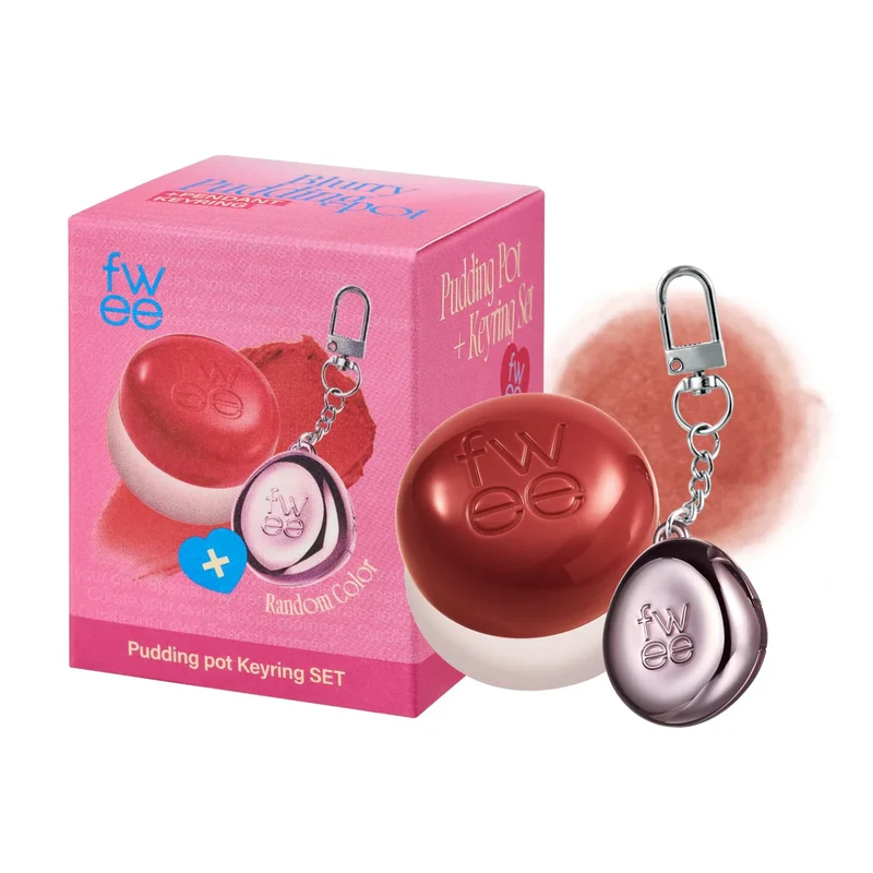 [Self-operated] Korean Fwee Blurry Pudding Multi-use Matte Velvet Lip Clay #RS01 Feel'n 5g - Easy to apply, long-lasting color, reduces lip lines. Comes with a convenient keychain.