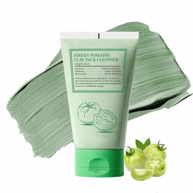 [Self-operated] FULLY Green Tomato Mud Mask Cleanser 120ml (Korea) - Removes Blackheads and Cleanses Pores