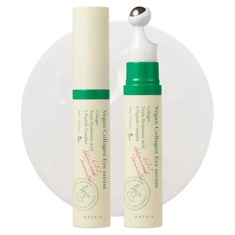 [Self-operated] AXIS-Y Korean Soothing Peptide Collagen Brightening Eye Roller Essence 10ml - Reduces Fine Lines and Brightens Dark Circles Eye Cream