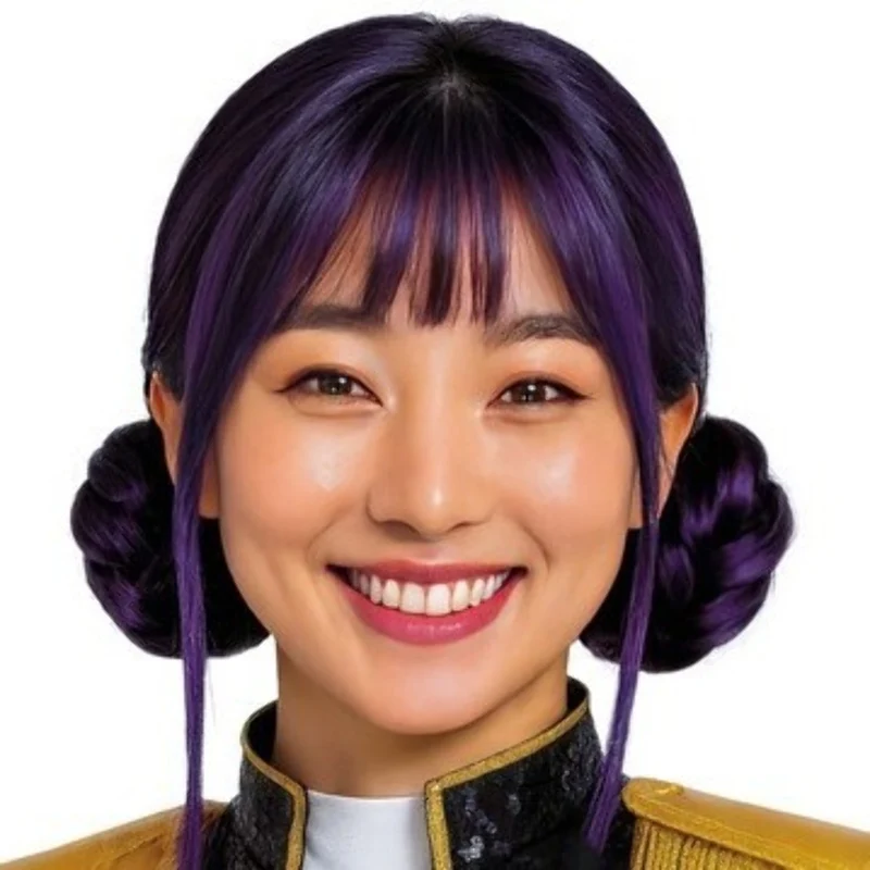 K-Pop-Sängerin-Perücke mit Zöpfe