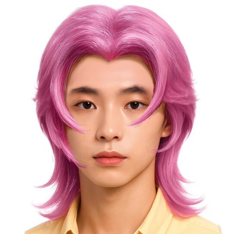 Rosa K-Pop-Sänger-Dämon-Perücke