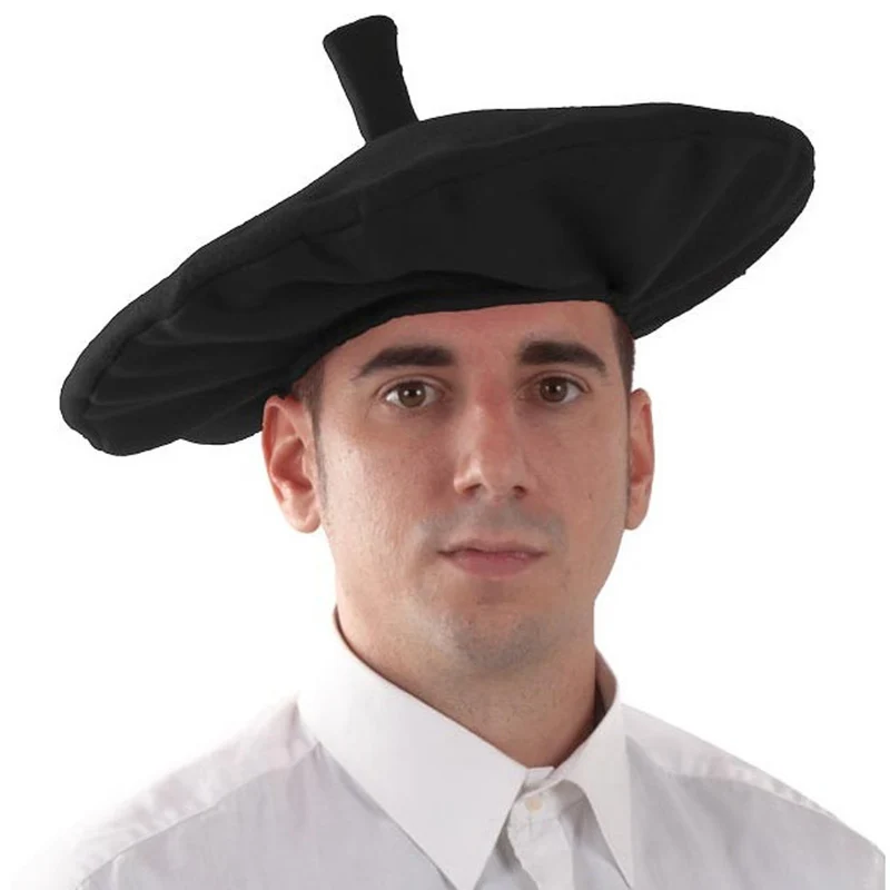 Schwarze Baskenmütze