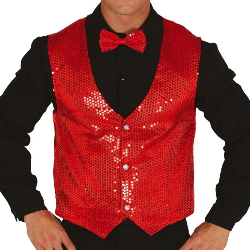 Rotes Paillettenweste für Erwachsene