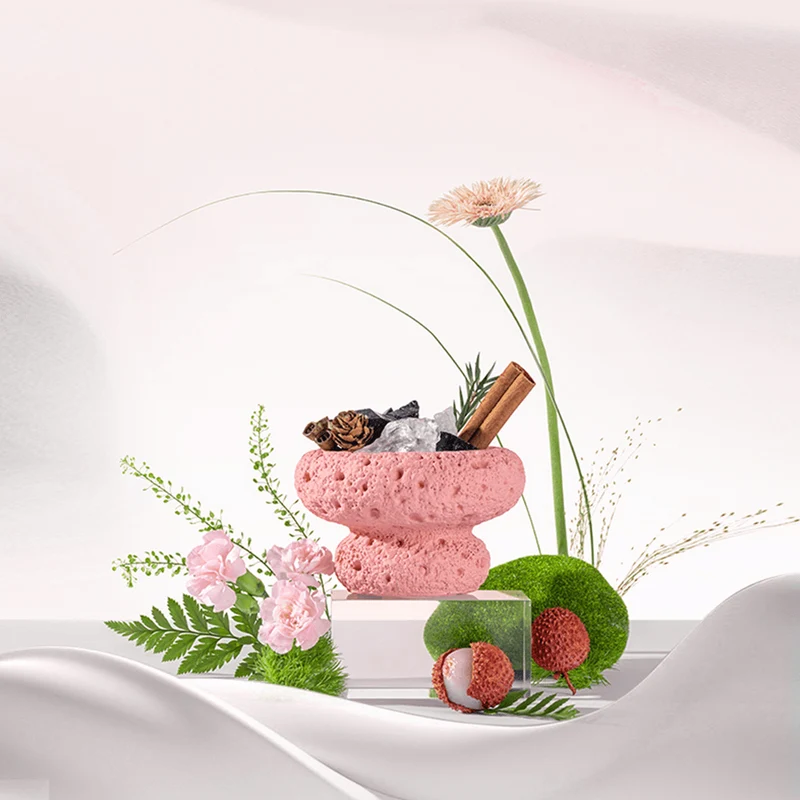 [Self-operated] Song Chao Four Seasons Leisurely Garden Series Diffuser Stone Ornament, Dreamy Rose Scented Container *1, Diffuser Stone *1 Bag, Essential Oil *2, Dried Flowers *1 Pack, Perfect Gift, Premium Fragrance