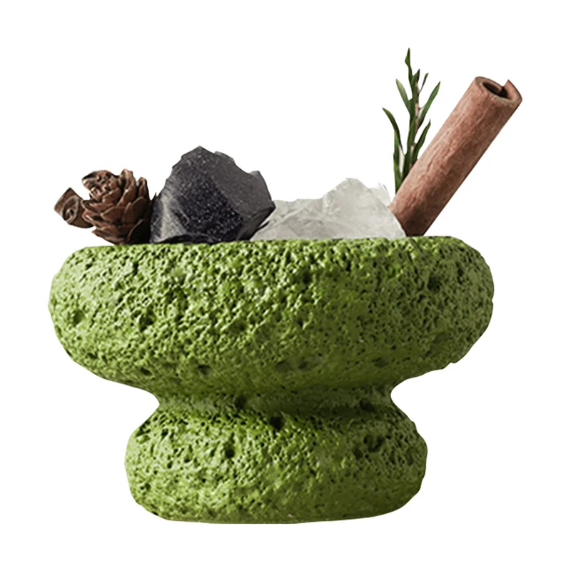 [Self-operated] Song Chao Song Dynasty Four Seasons Leisurely Garden Series Diffuser Stone Ornament: Emerald Forest Green Leaf Fragrance Container *1, Diffuser Stone *1 Bag, Essential Oil *2, Dried Flowers *1 Pack - Perfect Gift, Premium Fragrance