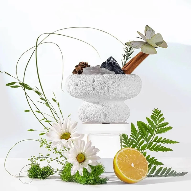 [Self-operated] Song Chao Four Seasons Leisurely Garden Series Diffuser Stone Ornament, Elegant White Tea, Fougere Floral Fragrance Container *1, Diffuser Stone *1 Bag, Essential Oil *2, Dried Flowers *1 Pack, Perfect Gift, Premium Fragrance