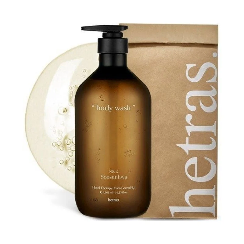 [Self-operated] HETRAS Korean Fragrance Shower Gel No. 12 Soosunhwa Narcissus Scent 1013ml Extra Large Capacity Cleanses, Moisturizes, and Leaves a Long-Lasting Fragrance