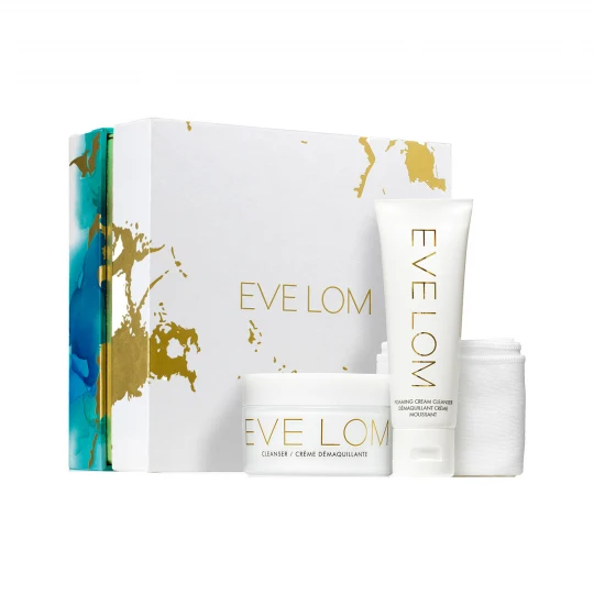 [Self-operated] EVE LOM Classic Cleansing Cream 100ml Gift Set (includes 50ml facial cleanser + 1 original cleansing cotton pad) - All-in-one deep cleansing cream for gentle facial cleansing and makeup removal.