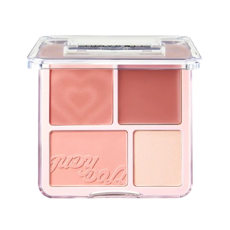 [Self-operated] Judydoll Blush & Highlighter Palette #01 Milk Apricot & Honeydew Melon Cream Powder Mix 9g 3D Nose Shadow, Contouring, Face Shaping, Matte Finish, Brightening Face Blush