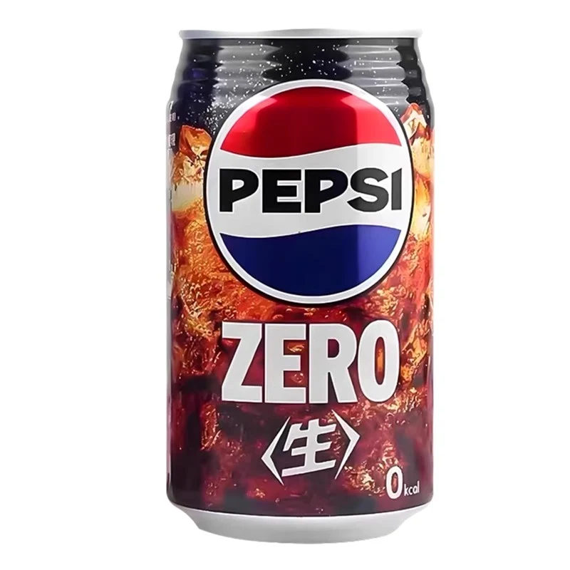 [Self-operated] Pepsi Zero Fresh Cola Carbonated Beverage (340ml) - Sugar-Free, 0 Calories - Popular Online Carbonated Drink
