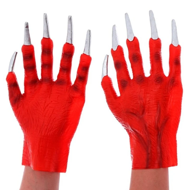 Rote Dämonenhandschuhe
