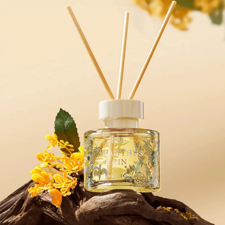 [Self-operated] Song Chao Floral Realm Series Flameless Aromatherapy Diffuser (120ml) - Osmanthus Fragrance, Woody Notes, Air Freshener Balm, Essential Oil Fragrance, Flameless Aromatherapy Diffuser, Indoor Diffuser, Air Freshener, Fragrance Stick