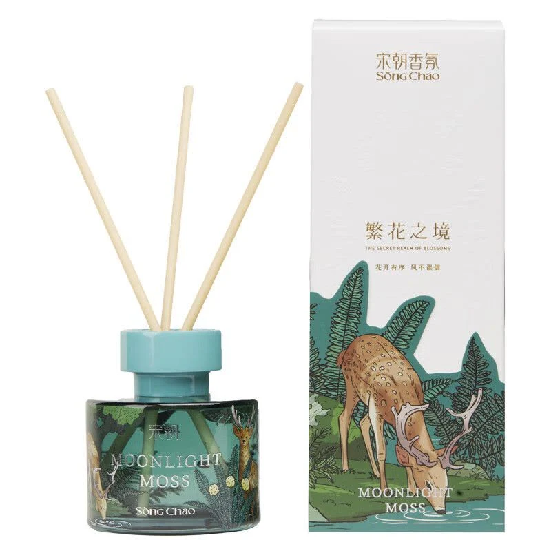 [Self-operated] Song Chao's "Floral Realm" series flameless diffuser, Moonlit Moss Floral Woody scent, 120ml, air freshener balm, essential oil fragrance, flameless diffuser, room diffuser, air freshener, aromatherapy stick.
