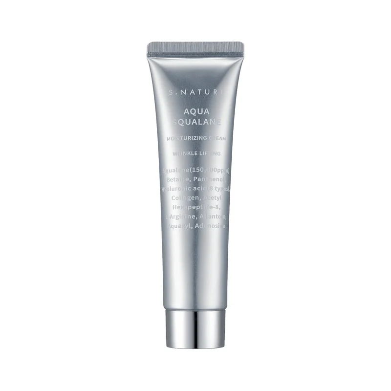 [Self-operated] S.NATURE Korean Squalane Face Cream for Sensitive Skin - Soothing, Hydrating, Moisturizing, Repairing, and Makeup Base 60ml - Refreshing, Non-sticky, Balances Oil and Water, Tightens Pores - Oliveyoung Bestseller